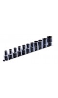 Набор головок 1/2" 8–15,17,19, 22мм,11 предметов на планке. TOPTUL GAAQ1601U