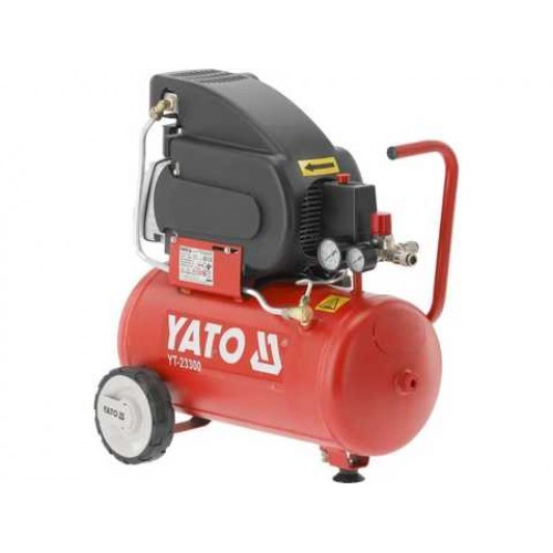 Компрессор YATO ресивер-24 л 230 В, 1,5 кВт, воздух-150 л/мин, YT-23230