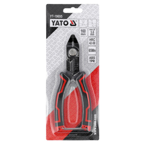 Бокорізи для електропровідників зі знімачем ізоляції 160мм,ø3мм. YATO YT-19695