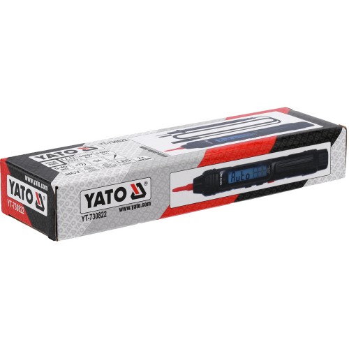 Мультиметр YATO с LCD-дисплеем, напряжение-0,8-600 V AC/DC, кабель 93 см YT-730822