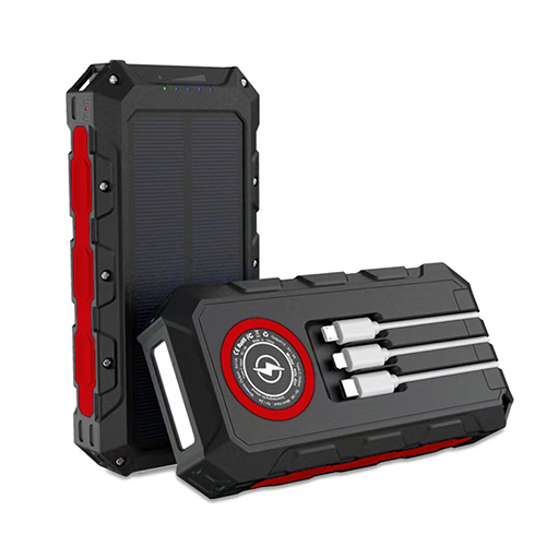 Павербанк 30000 mAh с беспроводной зарядкой и солнечной панелью QC3.0 (шнуры Apple, USB Tуpe-C) PROTESTER PRO-S30