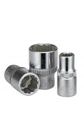 Головка торцевая 12-гранная,квадрат 1/4", 6мм, длина 25мм. FORCE 52906 F