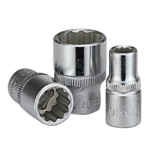Головка торцева 12-гранна,квадрат 1/4", 6мм, довжина 25мм. FORCE 52906 F