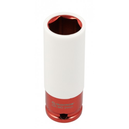 Головка для колесных гаек 1/2", 21мм, длина 85мм. QUATROS QS90821