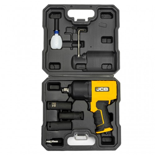 Гайковерт пневматический 1450 NM с комплектом головок 1/2", JCB Tools JCB-RP9510KIT