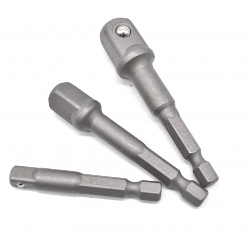 Набор переходников 1/4" под шуруповерт 3ед. (1/4", 3/8", 1/2") TOPTUL GAAR0301