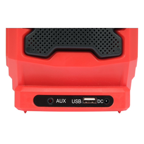 Радио от электросети и аккумулятора YATO: Li-Ion18В, динамик 3Вт,частоты FM,AM; Bluetooth. YT-82940