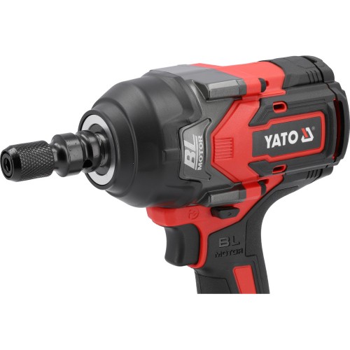Гайковерт ударный аккумуляторный бесщеточный YATO 1200 Нм,1/2", 18 В Li-Ion 4 АГод, YT-828071