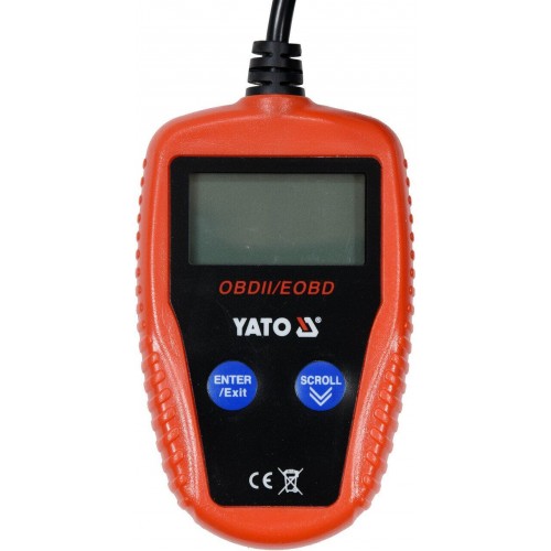 Тестер диагностический OBD2 с LCD-дисплеем YATO YT-72977