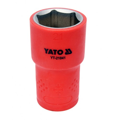 Головка торцевая 1/2" диэлектрическая VDE,6-гранная, 21мм, длина 55мм. YATO YT-21041