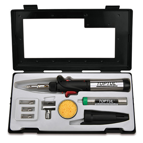 Паяльник газовый 150Вт с комплектом насадок 8шт. TOPTUL EGAE0801