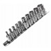 Набор головок E-профиль TORX E4-E18,квадрат 1/4"-3/8", 10 предметов. 3901 JTC