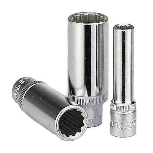 Головка торцевая глубокая 1/4",12-гранная, размер 13мм, длина 50мм. FORCE 5295013 F