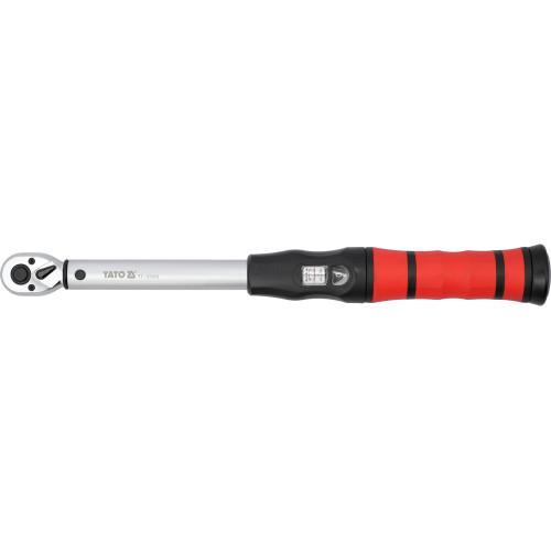 Ключ динамометрический двустороннего действия YATO: квадрат 3/8", F=20-120 Нм, L=425 мм YT-07693