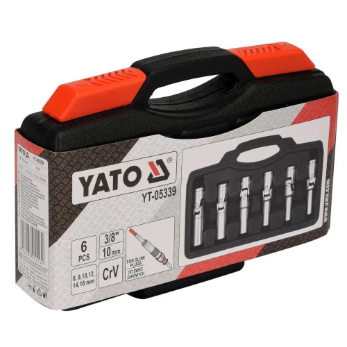 Набор головок с шарниром 3/8",для свечей накаливания. YATO YT-05339