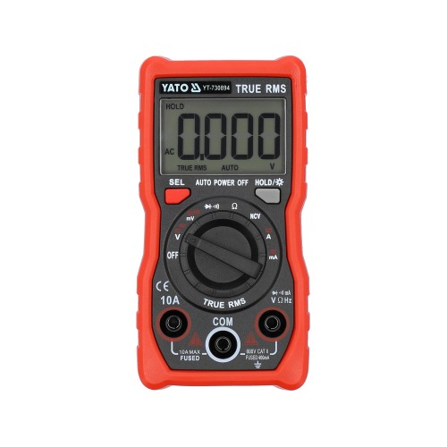 Мультиметр YATO с функцией TRUE RMS с диапазоном 4000 от 2х1,5V; AA YT-730894