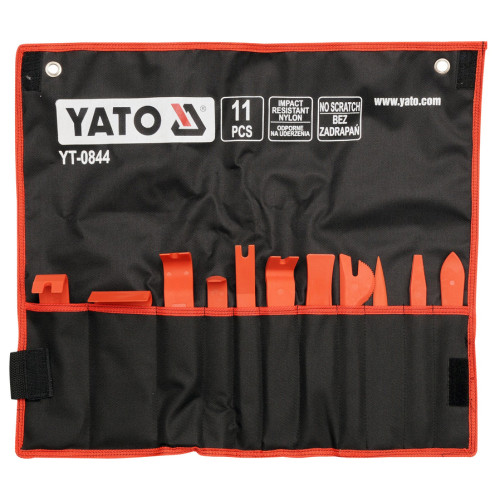 Набор съёмников для обивки,11 предметов. YATO YT-0844