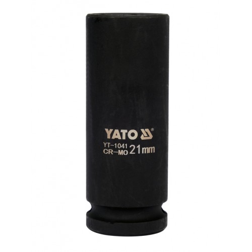 Головка торцевая ударная глубокая 1/2",6-гранная,21мм, длина 78мм. YATO YT-1041