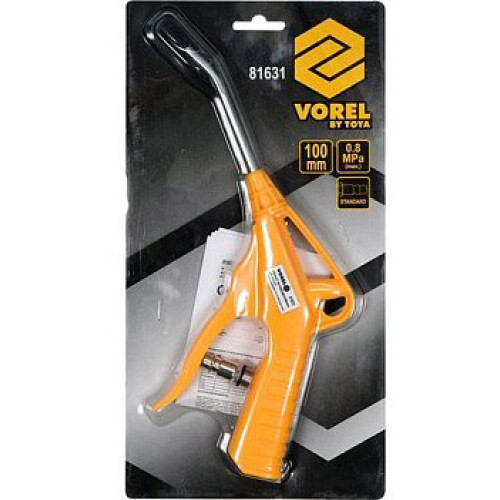Пистолет пневматический продувочный с соплом,1/4",100мм. VOREL 81631