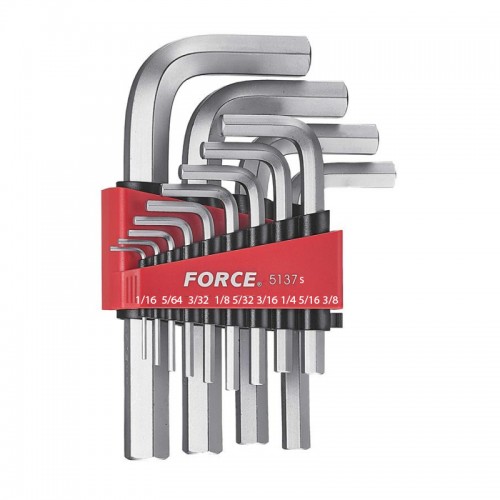 Набор угловых ключей шестиранных дюймовых HEX 1/16"-3/4" 13ед. FORCE 5137S F