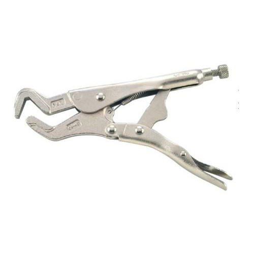 Кліщі зажимні з фіксатором і загнутою губкою, 215мм. FORCE 65202 F