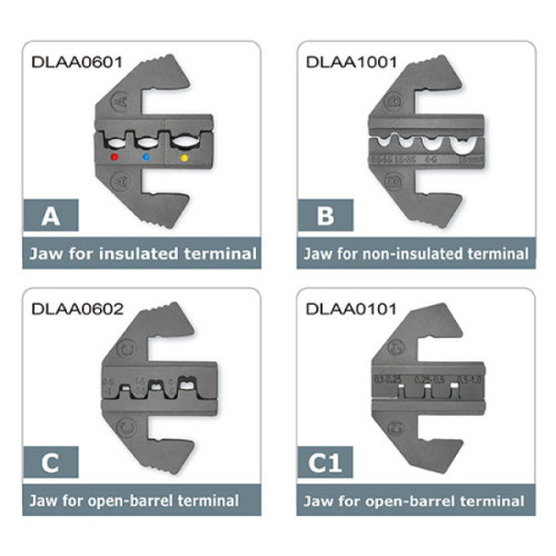 Набір для обтискання клем універсальний зі змінними насадками 7пр.TOPTUL GAAI0704