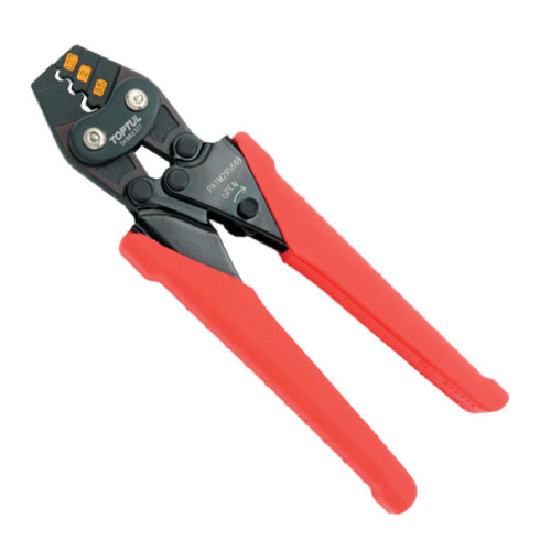 Кліщі для клем з тріскачкою 1.25–3.5мм² (обтискні),170мм.TOPTUL DKBB2307