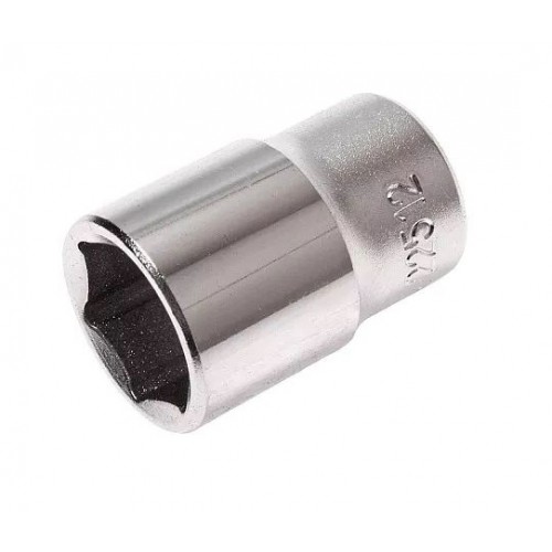 Головка торцевая короткая 6-гранная 12мм, квадрат 1/4".  22512 JTC