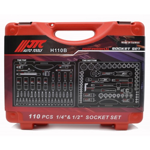 Набор инструмента 1/4" и 1/2" 110ед H110B-R72 JTC