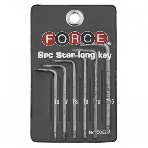 Набір кутових ключів TORX Т6-Т15 6од. FORCE 50621L F