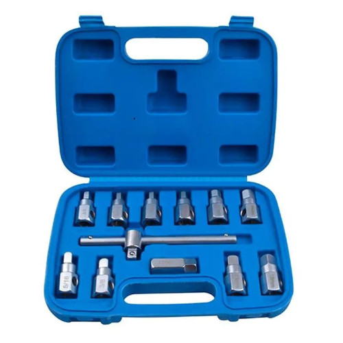 Набор ключей к масляным пробкам 3/8",12пр. QUATROS QS60500
