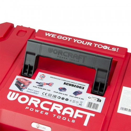 Аккумуляторная болгарка 125мм, 3000-8500 об/мин( +2 акб) (ONE FOR ALL) WORCRAFT XCUBE003