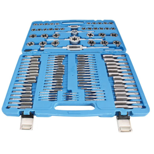 Набор метчиков и плашек метрических (M2–M18),110 предметов. SATRA S-TP110AS