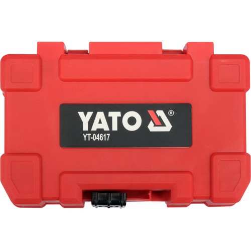 Набор бит ударных YATO PH, PZ, Torx, SL торц 6,8,10 с держателем 1/4", 54элем. YT-04617