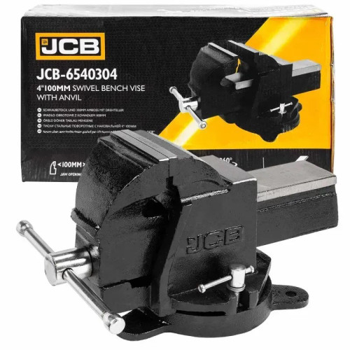Тиски слесарные стальные 100мм (4"),поворотные,с наковальней. JCB Tools JCB-6540304