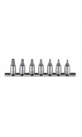 Набор головок-бит TORX  5-лучевых 1/4"  на планке (TS10-TS40) 7 пр. FORCE