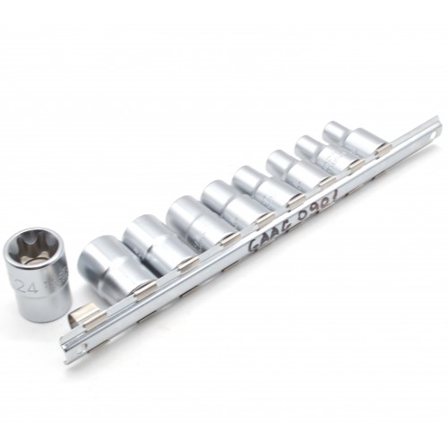 Набор головок TORX 1/2" E10-E24 9ед.(звезда Давида) TOPTUL GAAG0901