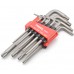 Набір ключів Torx T10H-T50H, з отвором довгих 9ін. 5098LT FORCE