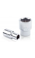 Головка торцевая короткая 6-гранная 5мм,квадрат 1/4",длина 25мм. TOPTUL BAEA0805