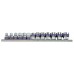 Набор дюймовых головок 3/8" (1/4"–13/16"), 2-гранных,13 предметов на планке. KING TONY 3013SR