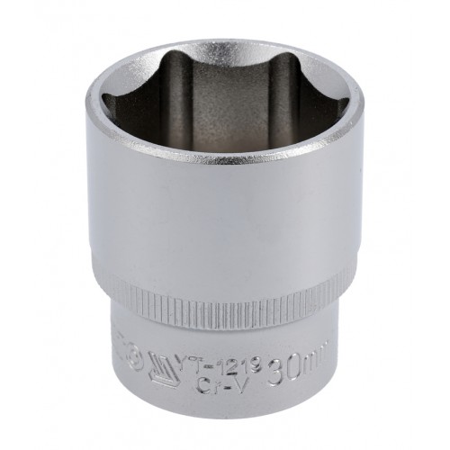 Головка торцева коротка 1/2",6-гранна, 30мм, довжина 42мм. YATO YT-1219