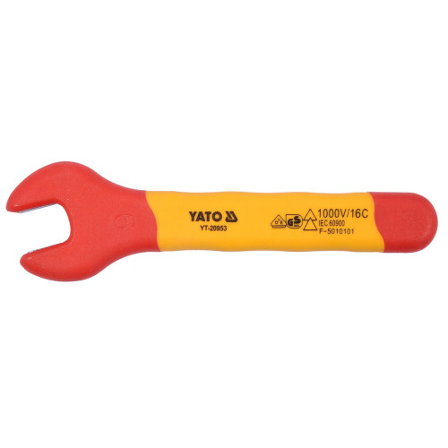 Ключ рожковый диэлектрический 9мм,VDE 1000В. YATO YT-20953
