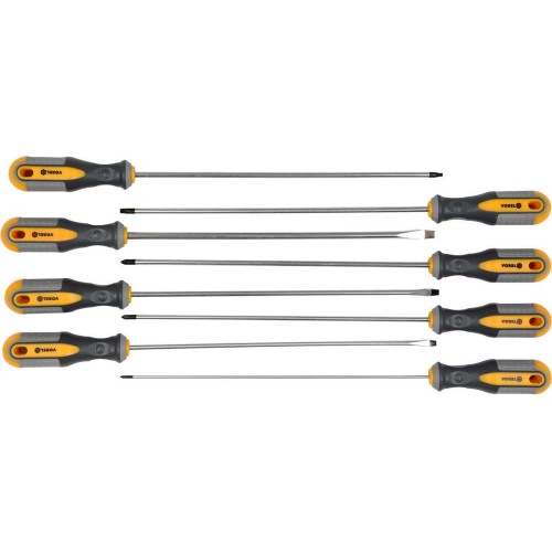 Набор отверток длинных L= 325 мм, SL, PH, TORX, Cr-V, 8 шт VOREL : 60990