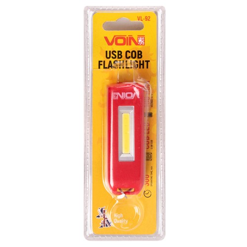 Фонарик-брелок USB VOIN VL-92, 0,5W-COB АКБ100mAh (VL-92)