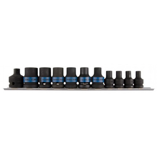 Набір ударних головок E-TORX 3/8",1/2" (E5–E20),11 предметів. KING TONY 7411PP
