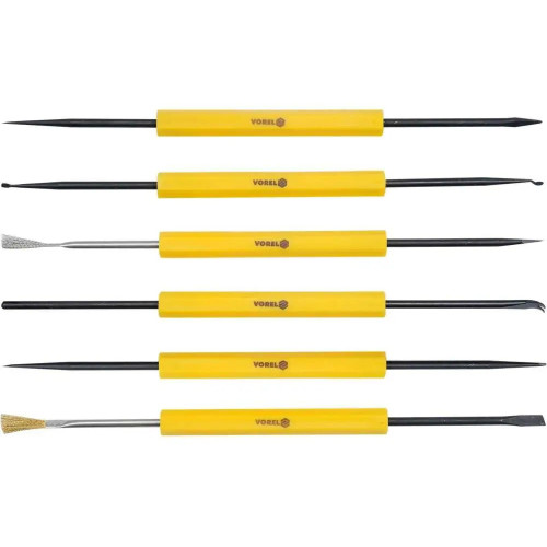 Набор инструментов для пайки,кпл. 6шт. VOREL 79398