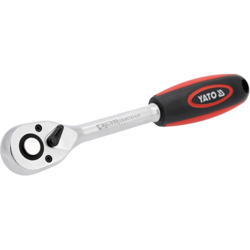 Трещотка YATO: квадрат 1/2", L= 255 мм, 90зубцов YT-03243