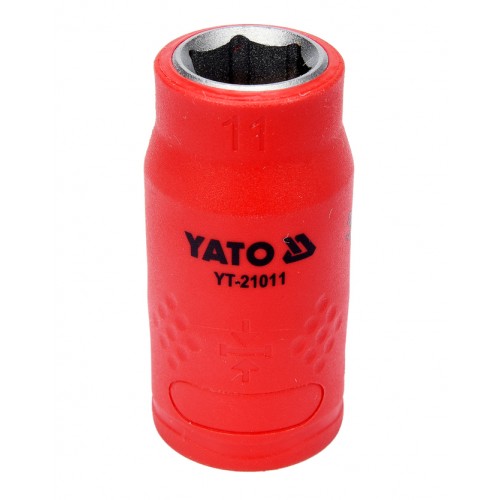 Головка торцевая диэлектрическая VDE 3/8",6-гранная, 11мм, длина 45мм. YATO YT-21011