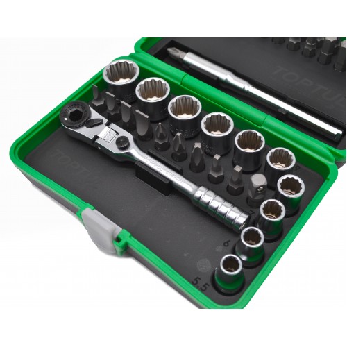 Набор инструмента TOPTUL 1/4" 45ед. (12-гранные головки) GADW4502