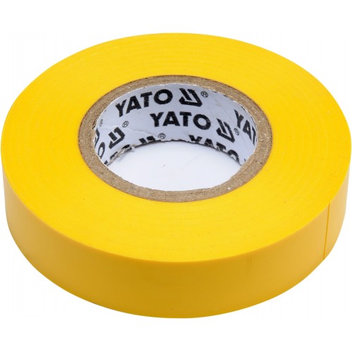 Ізолента ПВХ жовта 15мм х 20м х 0,13мм YATO YT-81594